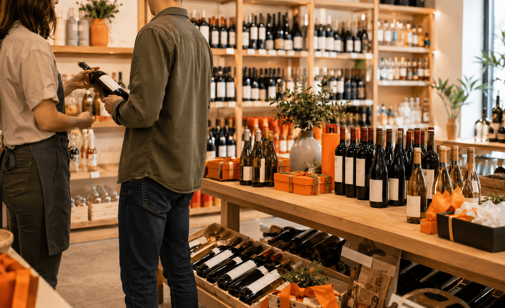 ワインショップの店頭イメージ